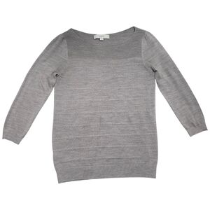 Ann Taylor LOFT Lightweight Taupe Crewneck Sweater Size Small Wool Blend Soft